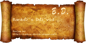 Bankós Dávid névjegykártya